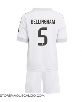 Real Madrid Jude Bellingham #5 Maglia Gara Casa Repliche 2025-26 Bambino